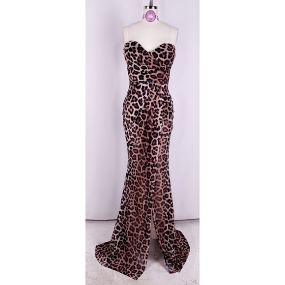 Hot Miami Styles Cheetah Print Maxi Dress - Picture 3 of 4
